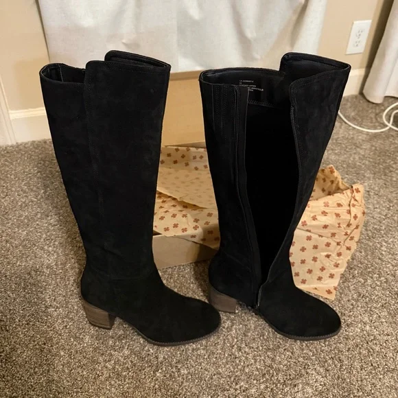 Extra Wide Calf - Lucky Brand Leather Boots - Size 8 ❤️ - Picture 5 of 12